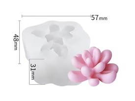Molde silicona suculenta chico 